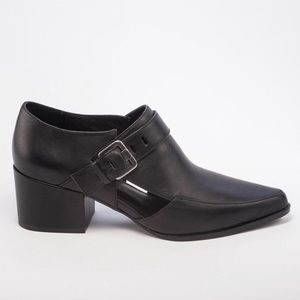 Grey City Alma leather cutout booties
